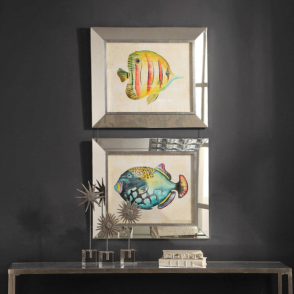 Uttermost Aquarium Fish Framed Prints Set of 2 | Modishstore | Wall Art