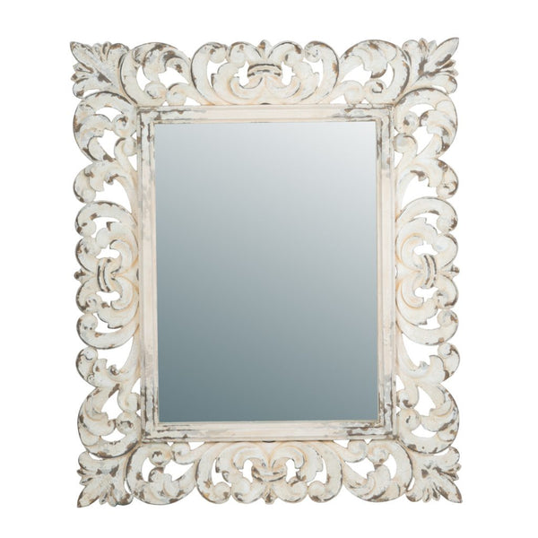 A&B Home Antique White Mirror