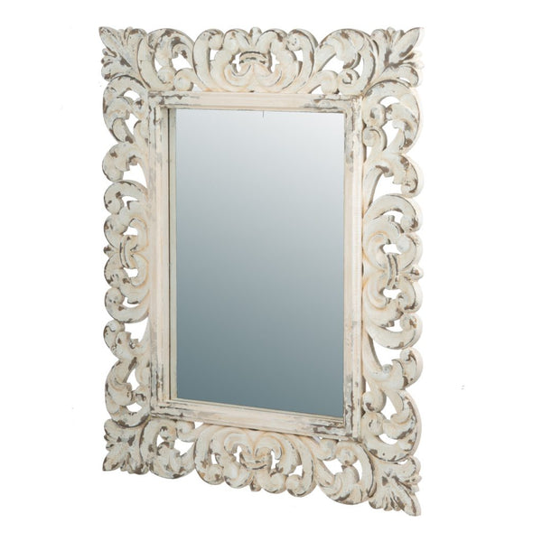 A&B Home Antique White Mirror