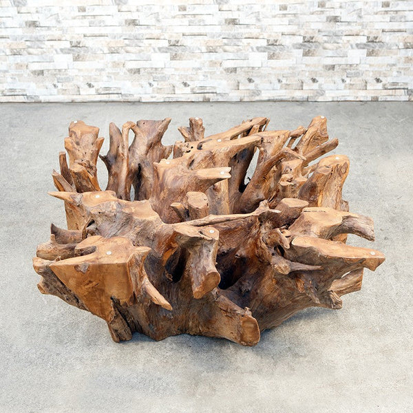 Garden Age Supply Habini Teak Root Square Coffee Table - No Glass | Coffee Tables | Modishstore