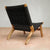 Masaya Lounge Chair - Black Leather And Teak