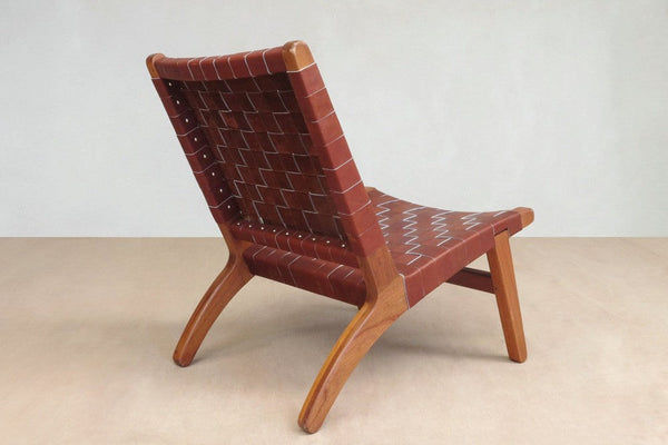 Masaya Lounge Chair - Saddle Leather And Royal Mahogany