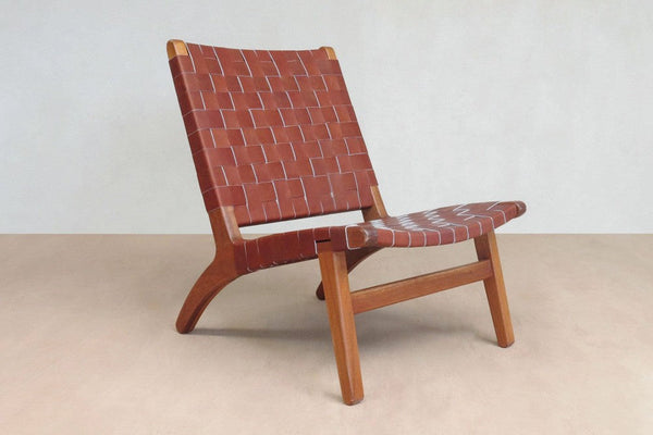 Masaya Lounge Chair - Saddle Leather And Royal Mahogany