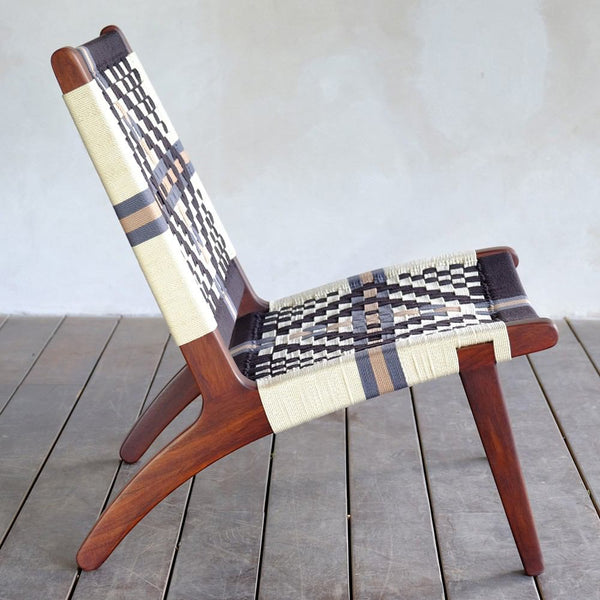 Masaya Lounge Chair - Colonial Pattern & Rosita Walnut