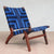 Masaya Lounge Chair - Midnight Blue And Rosita Walnut