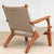 Masaya Arm Chair - Khaki Handwoven Manila And Royal Mahogany