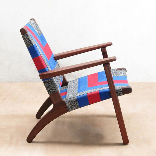 Masaya Arm Chair - Ometepe Handwoven Manila Pattern And Rosita Walnut