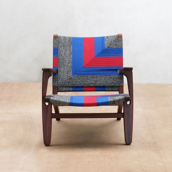 Masaya Arm Chair - Ometepe Handwoven Manila Pattern And Rosita Walnut