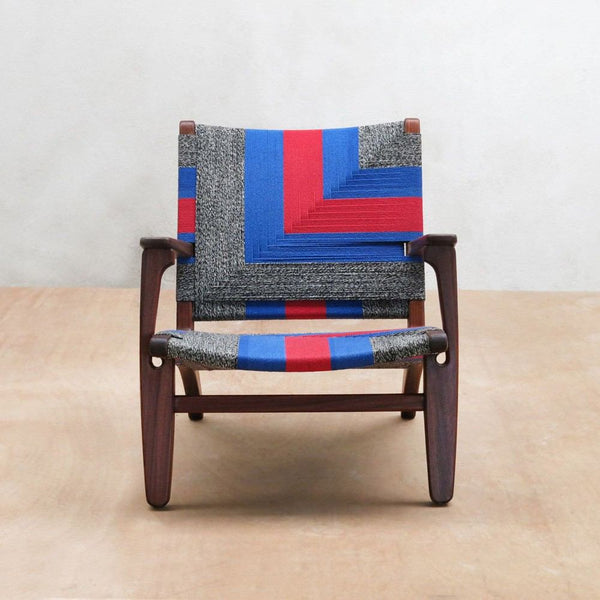 Masaya Arm Chair - Ometepe Handwoven Manila Pattern And Rosita Walnut