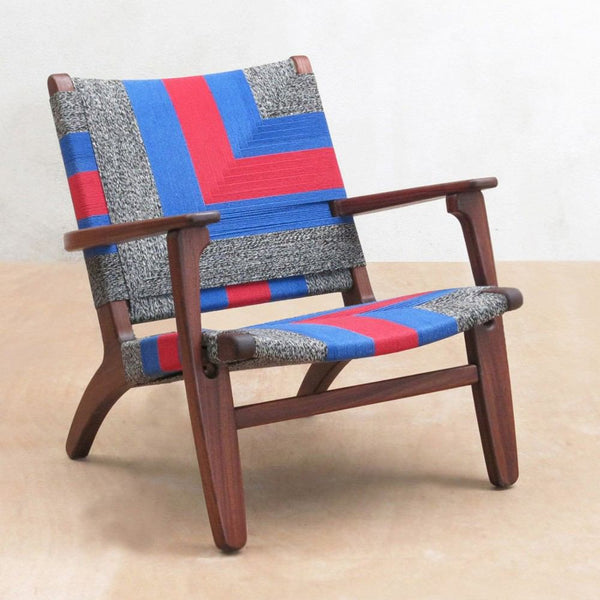 Masaya Arm Chair - Ometepe Handwoven Manila Pattern And Rosita Walnut