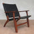 Masaya Abuelo Hardwood Lounge Chair - Black Leather And Rosita Walnut