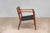 Masaya Managua Arm Chair - Black Leather And Royal Mahogany