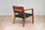 Masaya Managua Arm Chair - Black Leather And Royal Mahogany