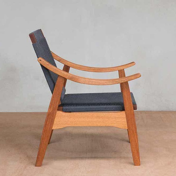 Masaya Izapa Woven Arm Chair - Charcoal