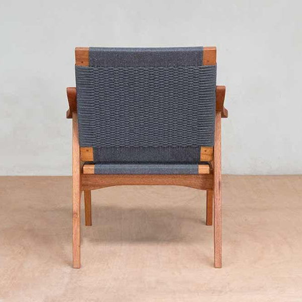 Masaya Izapa Woven Arm Chair - Charcoal