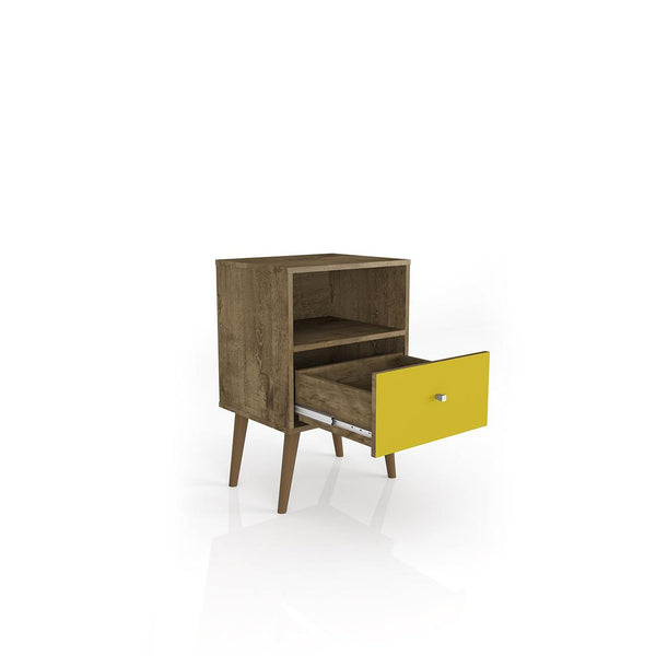 Manhattan Comfort Liberty Mid Century - Modern Nightstand 1.0 with 1 Cubby Space | Nightstands | Modishstore-28