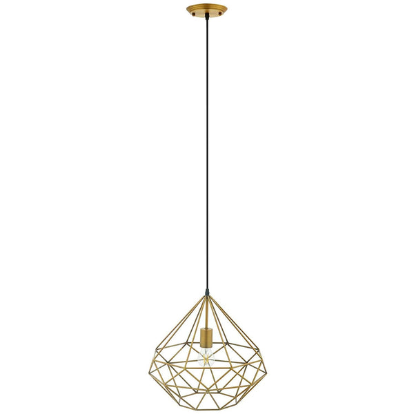 Modway Rarity Diamond-Shaped Brass Pendant Light | Pendant Lamps | Modishstore-2