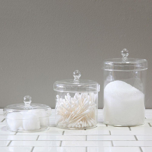 HomArt Utility Jar - Clear - Set of 4 | Modishstore | Jars & Canisters