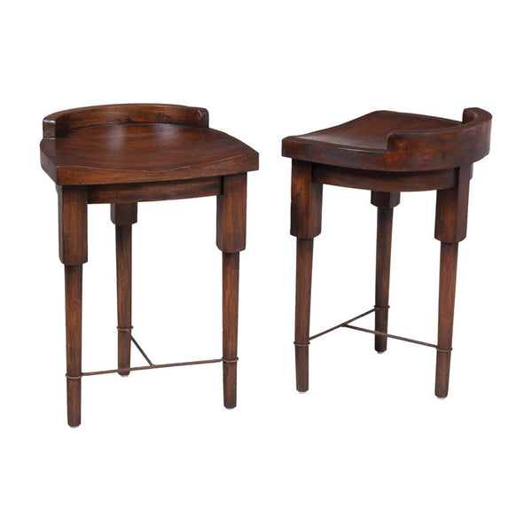 Guild Master European Farmhouse Counter Stool In Deep Forest Stain | Modishstore | Counter Stools