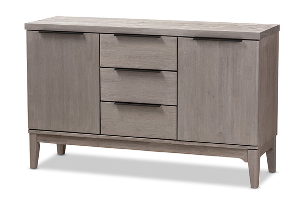 baxton studio nash rustic platinum wood 3 drawer sideboard buffet | Modish Furniture Store-2