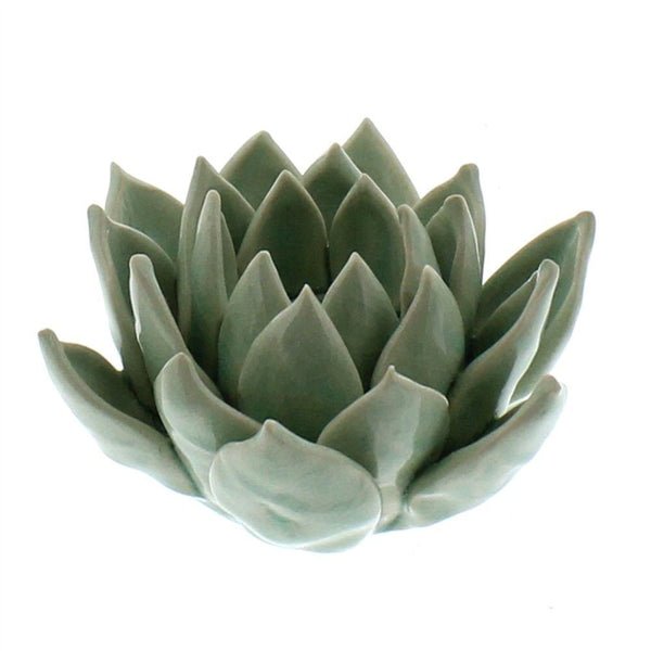 HomArt Succulent Tealight Holder - Pale Blue-3