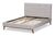 baxton studio valencia mid century modern greyish beige fabric queen size platform bed | Modish Furniture Store-4