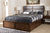 baxton studio macey modern and contemporary dark grey fabric upholstered walnut finished king size storage platform bed | Modish Furniture Store-9