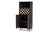 baxton studio serafino mid century modern dark grey and oak finished wood wine cabinet | Modish Furniture Store-3