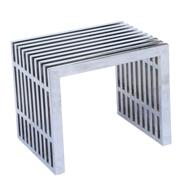 Fine Mod Imports Zeta Stainless Steel Bench Short | Stools & Benches | Modishstore-2