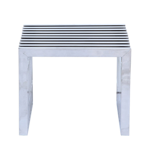 Fine Mod Imports Zeta Stainless Steel Bench Short | Stools & Benches | Modishstore-6