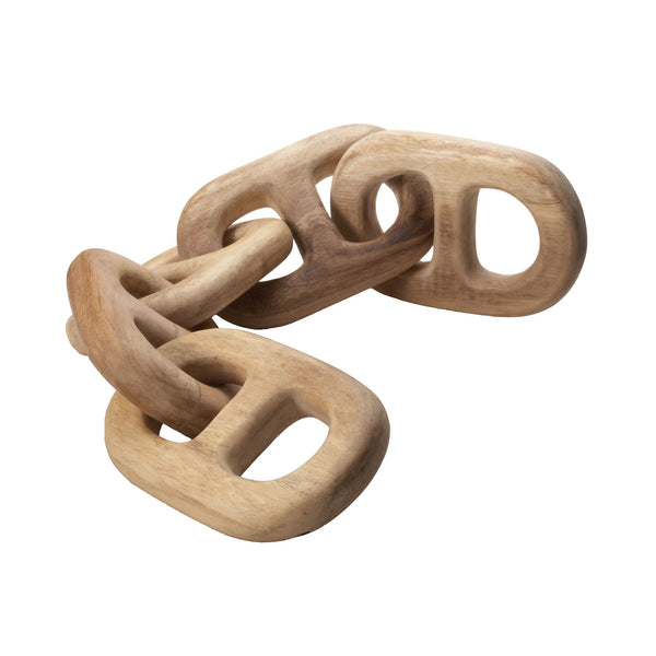 Dimond Home Hand Carved Decorative Wooden Chain | Modishstore | Sculptures