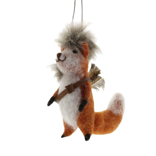 HomArt Felt Frontier Fox Ornament - Set of 6-2