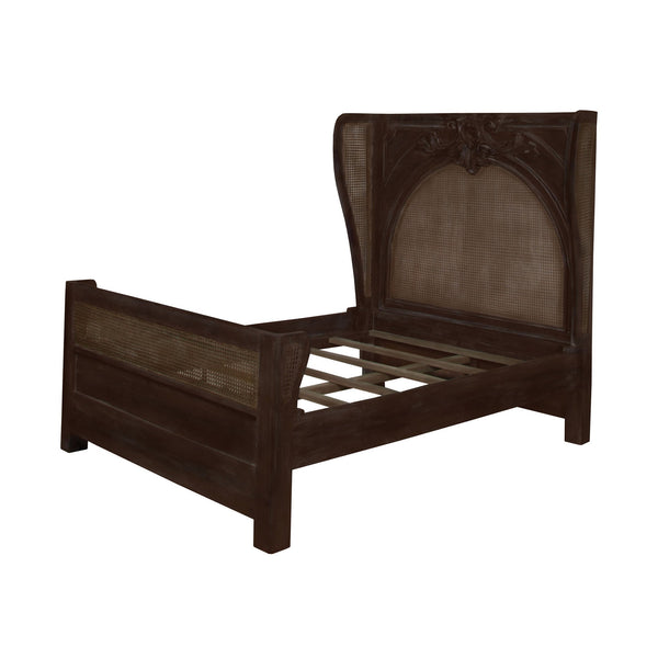 Guild Master Caned Acanthus Queen Bed | Modishstore | Beds