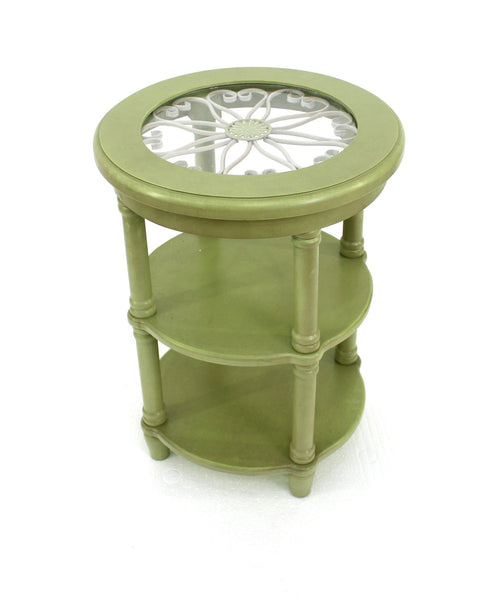 Screen Gems Green Wood Table - AF-070 | Side Tables | Modishstore