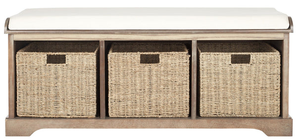 Safavieh Lonan  Wicker Storage Bench | Stools & Benches |  Modishstore  - 9