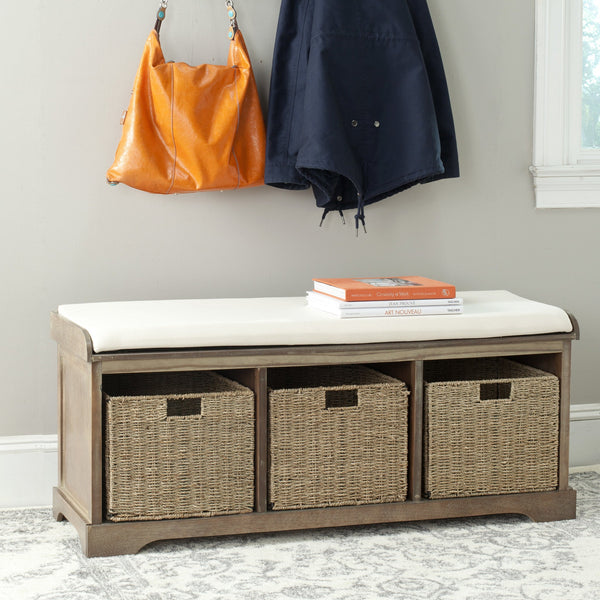 Safavieh Lonan  Wicker Storage Bench | Stools & Benches |  Modishstore 