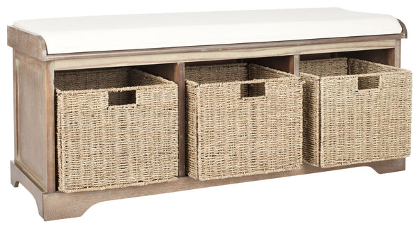 Safavieh Lonan  Wicker Storage Bench | Stools & Benches |  Modishstore  - 11