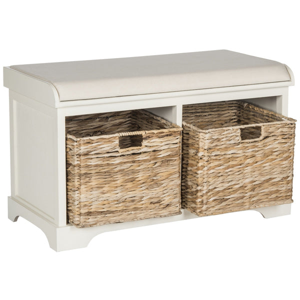 Safavieh Freddy Wicker Storage Bench | Stools & Benches |  Modishstore  - 11