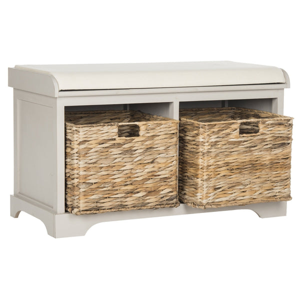 Safavieh Freddy Wicker Storage Bench | Stools & Benches |  Modishstore  - 15