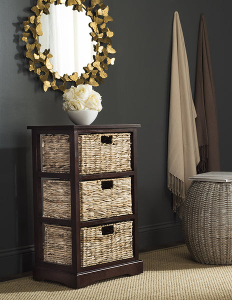 Safavieh Halle 3 Wicker Basket Storage Side Table | Side Tables |  Modishstore  - 3