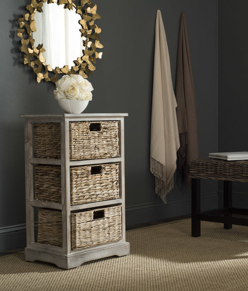 Safavieh Halle 3 Wicker Basket Storage Side Table | Side Tables |  Modishstore  - 5