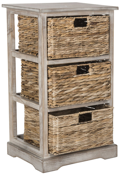 Safavieh Halle 3 Wicker Basket Storage Side Table | Side Tables |  Modishstore  - 20