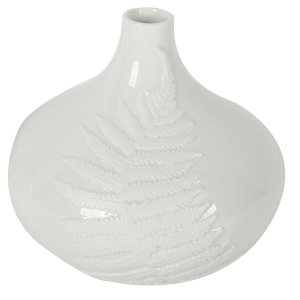 A&B Home White Ceramic Vase - Set Of 2