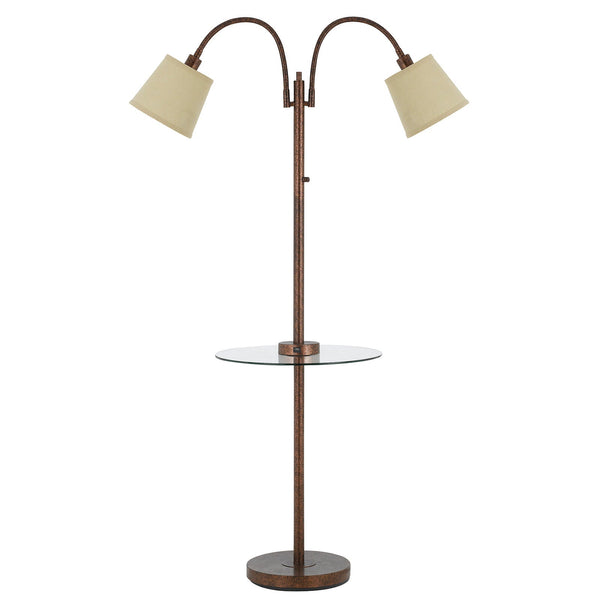 Cal Lighting BO-2444GT-RU 3 Way Gail Metal Double Gooseneck Floor Lamp-2