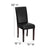 Flash Furniture Black Leather Upholstered Parsons Chair