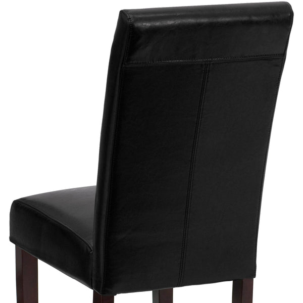 Flash Furniture Black Leather Upholstered Parsons Chair