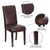 Flash Furniture BT-350-BRN-LEA-008-GG Dark Brown Leather Parsons Chair