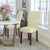 Flash Furniture Ivory Leather Upholstered Parsons Chair