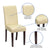 Flash Furniture Ivory Leather Upholstered Parsons Chair