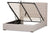 baxton studio penelope modern and contemporary light beige fabric queen size gas lift platform bed | Modish Furniture Store-5